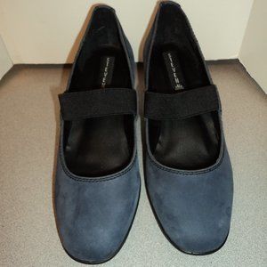 Steven by Steve Madden Women's 8.5 M Blue Suede Shoes Mary Jane Pumps Wedge